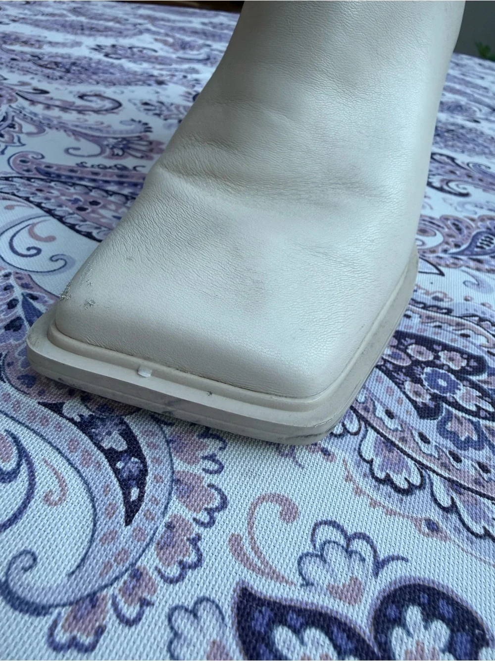 Circus NY by Sam Edelman Layla 2 Ivory Block Heel Ankle Boots Women’s Size 9